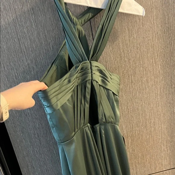 Azazie Strapless Green Dress - Picture 10 of 11